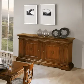 Tálalószekrény, 2 ajtós, faragott díszítéssel – Morello 2139