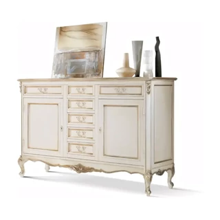 Tálalószekrény, 2 ajtós, 7 fiókkal, faragott – Morello 2761