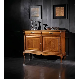 Tálalószekrény, 2 ajtós, 2 fiókkal, intarziás – Morello 2773