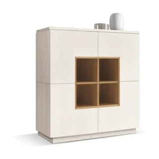 Tálalószekrény, négyzet alakú, 4 ajtós, zárt, pormentes talppal – Morello 2834