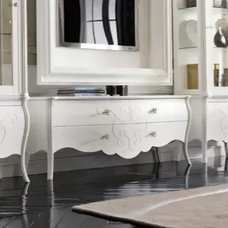 TV-szekrény 4 fiókkal, faragott díszítéssel – Morello 3260