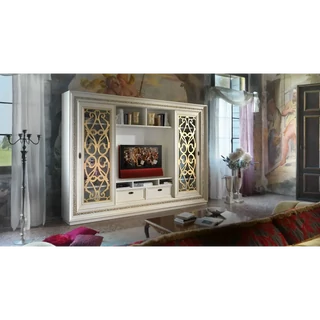 TV-szekrény, 2 ajtós, 2 fiókkal, áttört díszítéssel – Morello 3157