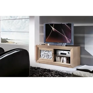 TV-szekrény, 1 tolóajtós, homokfúvott, díszített üveggel – Morello 3305