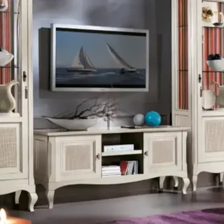 TV-szekrény bécsi nádszövetes díszítéssel – Morello 3159