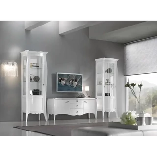 TV-szekrény szett (2x vitrines szekrény + TV-szekrény) – Morello 3155.A