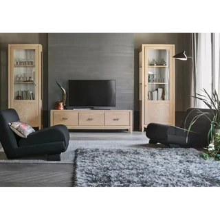 TV-szekrény szett (2x vitrines szekrény + TV-szekrény) – Morello 3162.A