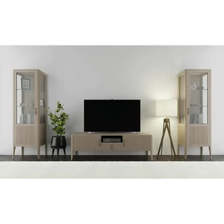 TV-szekrény szett (2x vitrines szekrény + TV-szekrény) – Morello 3164.A