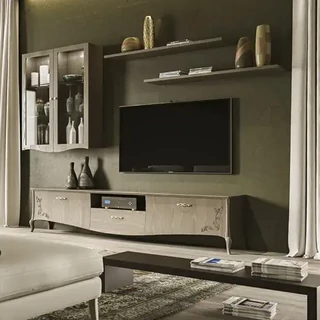 TV-szekrény szett (TV-szekrény + fali elem + polc) – Morello 3250