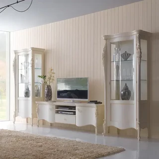 TV-szekrény szett (TV-szekrény + 2x vitrines szekrény) – Morello 3257