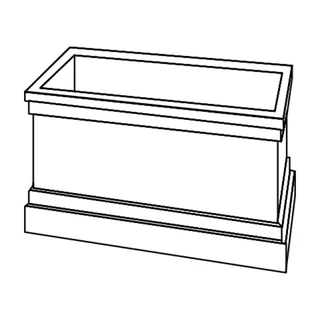 Virágtartó elem előszobafalhoz, fém belső résszel – Morello 3615.A