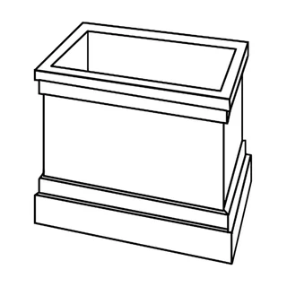 Virágtartó elem előszobafalhoz, fém belső résszel – Morello 3615.B