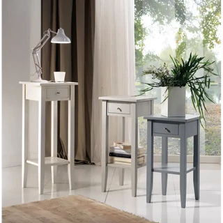 Virágtartó kisasztal 1 fiókkal, négyzet alakú, 60 cm magas – Morello 3441