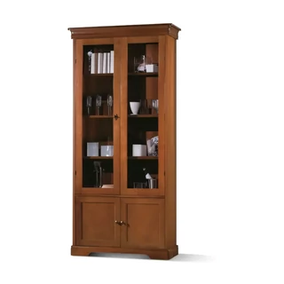 Vitrines könyvszekrény, 2+2 ajtós, Lajos Fülöp stílusú – Morello Luigi Filippo 2924