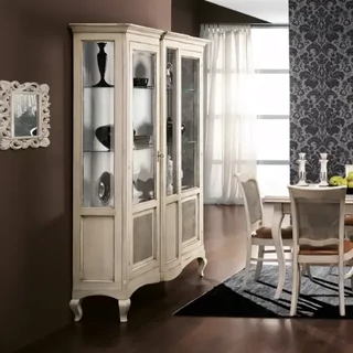 Vitrines szekrény, 2 ajtós, bécsi nádfonattal – Morello 2091