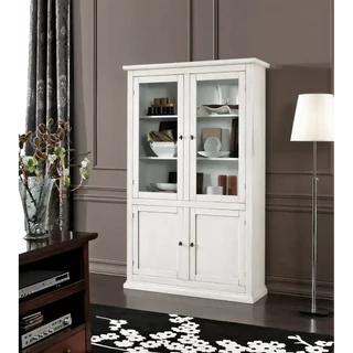 Vitrines szekrény, 2 ajtós, 2 ajtós alsó tárolórésszel – Morello 2957