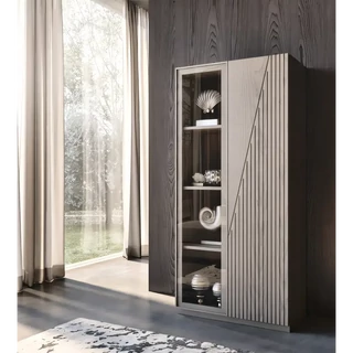 Vitrines szekrény, 2 ajtós, Blumotion finoman záródó ajtókkal – Morello 2966