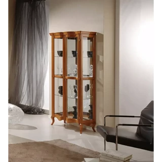 Vitrines szekrény, 2 ajtós, fa vagy tükrös hátfallal – Morello 3023