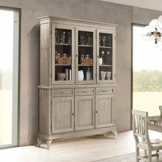 Vitrines tálalószekrény, 3+3 ajtós, 3 fiókkal, provanszi stílusú – Morello 2065