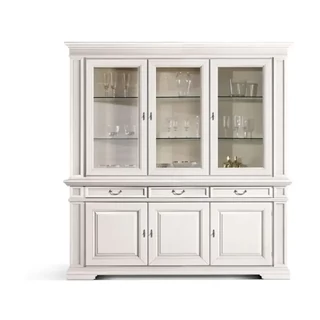 Vitrines tálalószekrény, 3+3 ajtós, 3 fiókkal – Morello 2704