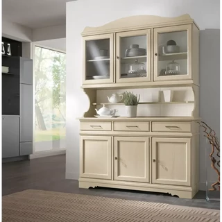 Vitrines tálalószekrény, 3+3 ajtós, 3 fiókkal – Morello 2719