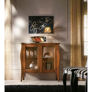 Vitrines tálalószekrény, 2 ajtós – Morello 3033