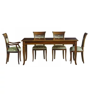 Erica angular dining table with inlayed top