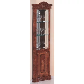 Amalfi Day Corner display cabinet - walnut