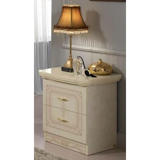 Amalfi Night table with 2 drawers - beige