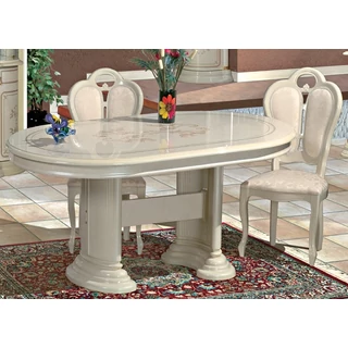 Florence Day Oval dining table 200x105 cm (+50 cm extendable) - beige