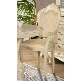 Versailles day Easy chair with faux leather - beige