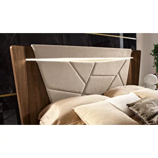 Emozioni Double bedstead with bedding container, with upholstered headboard and sides