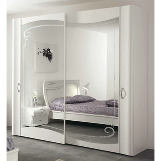 Diadema Cabinet with 2 mirrored sliding doors with Swarovski crystals, height: 251.3 cm