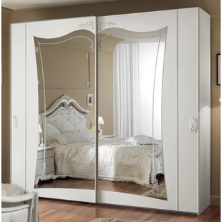 Giulia Cabinet with 2 mirrored sliding doors with Swarovski crystals