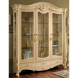 Sovrana Day 3-doors display cabinet - beige