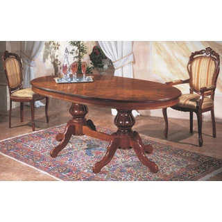 SE Barocco Inlayed oval dining table 200x110 cm (+50 cm extendable)