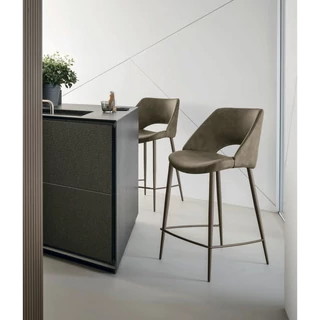 Arisa bárszék (Vintage 102 ökobőr (B kategória), mocsárszürke váz)