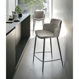 Carol bárszék (Boston cementszürke szövet (A kategória), antracit váz)