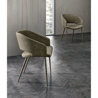 Arisa karoszék (Vintage 102 ökobőr (B kategória), mocsárszürke váz)