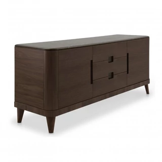 Ada 2-doors buffet chest of drawers with 3 drawers and with marble top