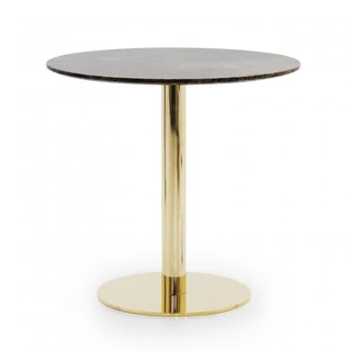 Precious round dining table with marble top 80x80 cm