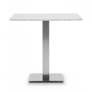 Gioele square-shaped dining table with marble top 80x80 cm