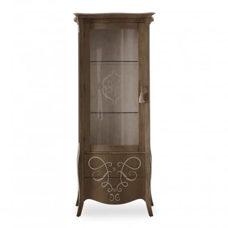 Butterfly 1-door display cabinet opening to the left with 2 drawers