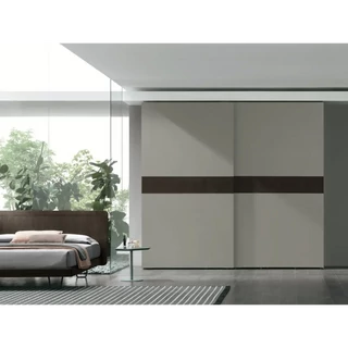 Gardróbszekrény vízszintes díszbetéttel, 2 tolóajtós – TO Frame