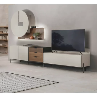 TV-szekrény szett (TV-szekrény + fali szekrény + polc) – TO Time