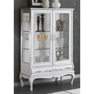 TV-Vetrine 2-doors small display cabinet with 1 drawer