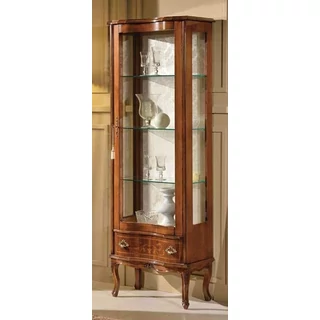 Verde 1-door display cabinet with 1 drawer