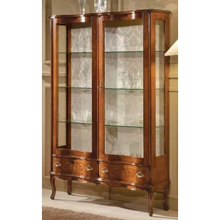 Verde 2-doors display cabinet with 2 drawers