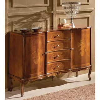 Verde 2-doors buffet chest of drawers with 4 drawers