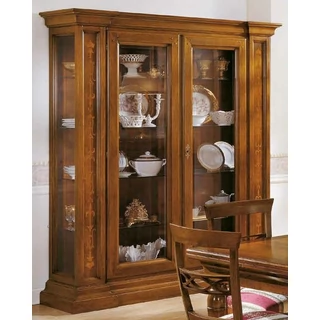 TV-Vetrine Inlayed 2-doors display cabinet