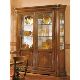 TV-Vetrine Inlayed 2-doors display cabinet